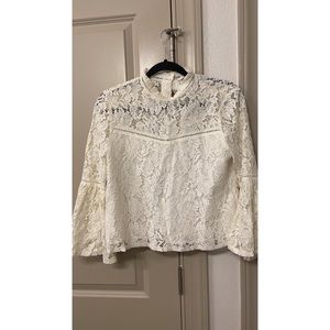 JACK lace white blouse size small
